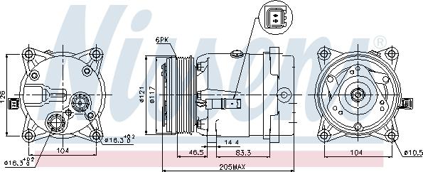 Nissens 89122 - Kompresor, klimatyzacja parts5.com