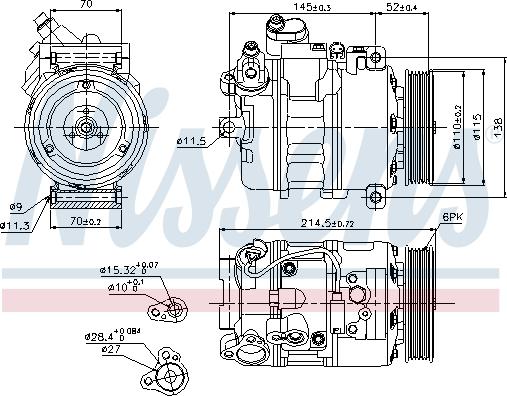 Nissens 89214 - Compressor, air conditioning parts5.com