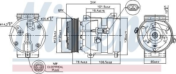 Nissens 89217 - Compresor, aire acondicionado parts5.com