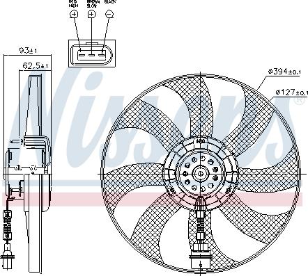 Nissens 85549 - Fan, motor soğutması parts5.com