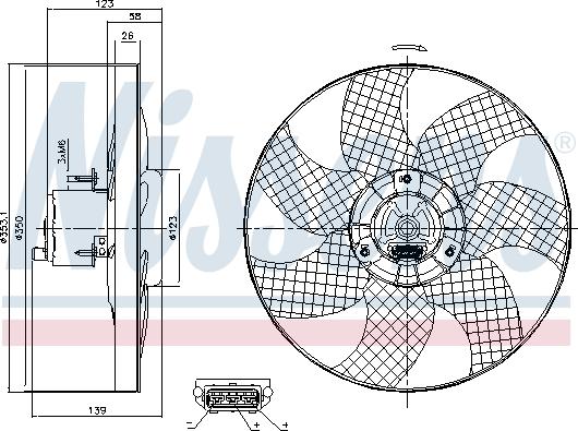 Nissens 85542 - Ventilator, radiator parts5.com