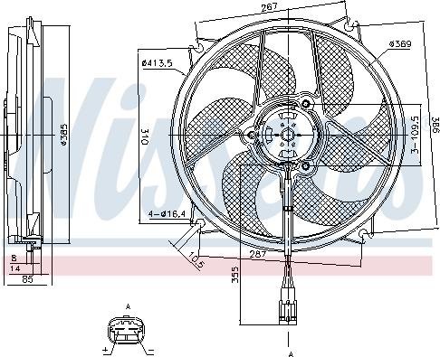 Nissens 85561 - Ventilador, refrigeración del motor parts5.com