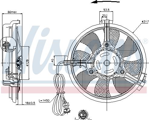 Nissens 85519 - Tuuletin, moottorin jäähdytys parts5.com