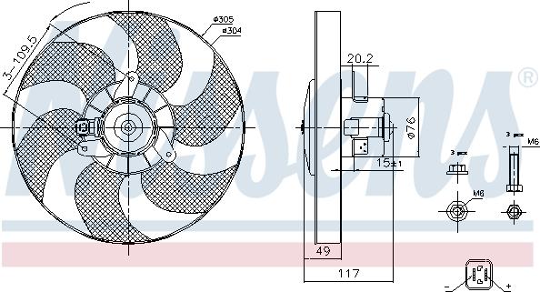 Nissens 85658 - Fan, radiator parts5.com