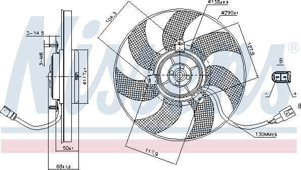 Nissens 85680 - Ventilátor chladenia motora parts5.com