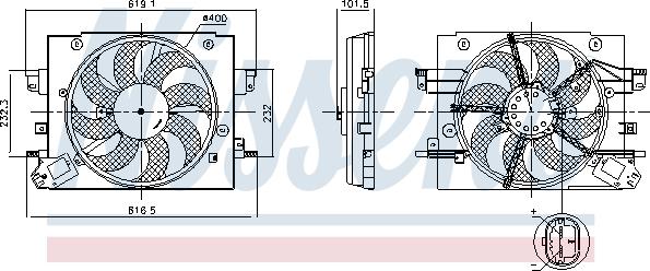 Nissens 850064 - Fan, radiator parts5.com