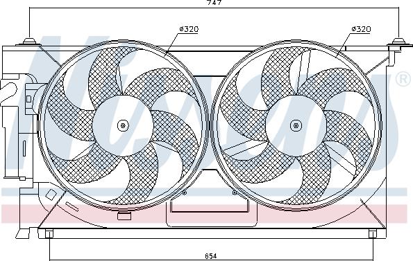 Nissens 85083 - Ventilator, radiator parts5.com