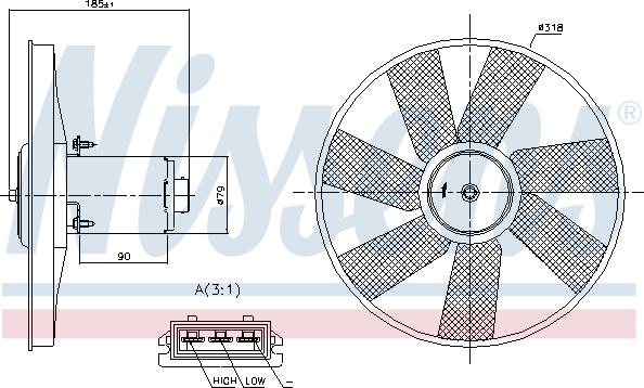 Nissens 85838 - Ventilator, radiator parts5.com