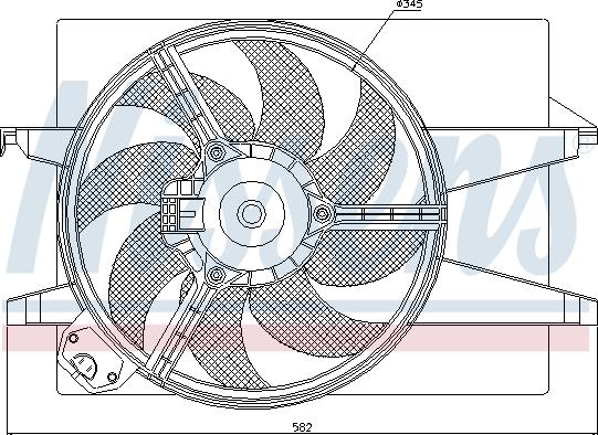 Nissens 85220 - Ventilador, refrigeración del motor parts5.com