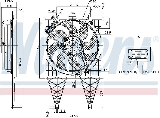 Nissens 85797 - Wentylator, chłodzenie silnika parts5.com