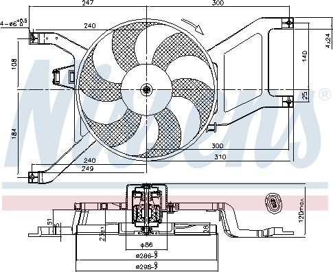 Nissens 85714 - Ventilátor chladenia motora parts5.com