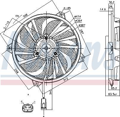 Nissens 85789 - Fan, radiator parts5.com