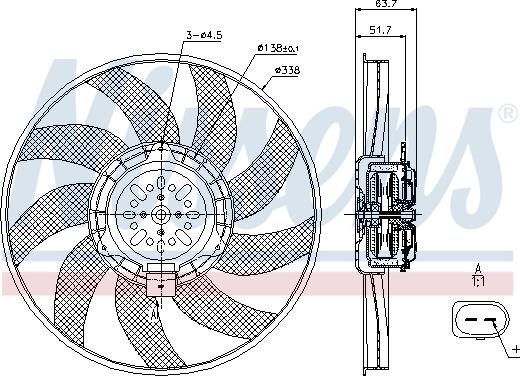 Nissens 85727 - Ventilaator,mootorijahutus parts5.com