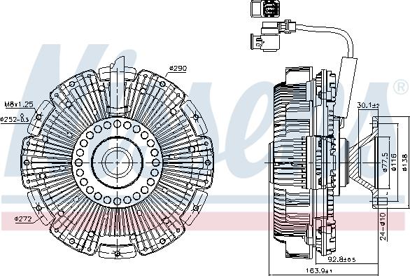 Nissens 86248 - Cupla, ventilator radiator parts5.com