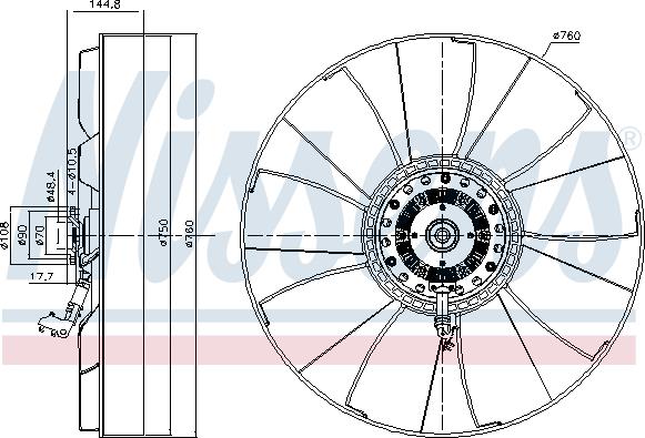 Nissens 86232 - Cupla, ventilator radiator parts5.com