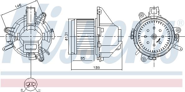 Nissens 87608 - Ventilator, habitaclu parts5.com