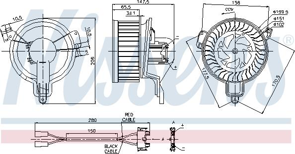 Nissens 87048 - Utastér-ventilátor parts5.com