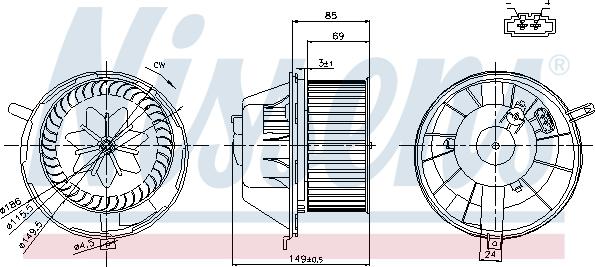 Nissens 87034 - Ventilador habitáculo parts5.com