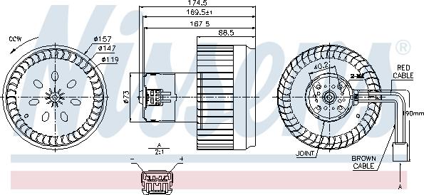 Nissens 87123 - Ventilator unutarnjeg prostora parts5.com