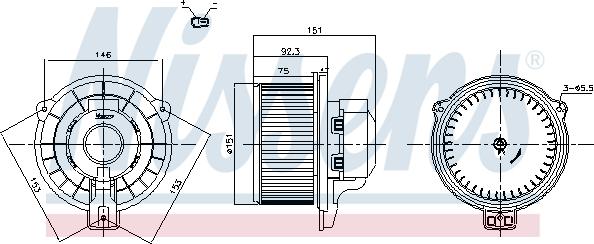 Nissens 87821 - Interior Blower parts5.com