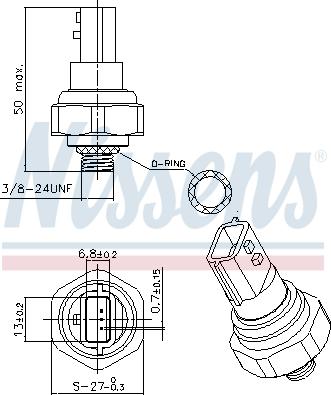 Nissens 301038 - Comutator presiune, aer conditionat parts5.com