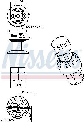 Nissens 301024 - Пневматический выключатель, кондиционер parts5.com