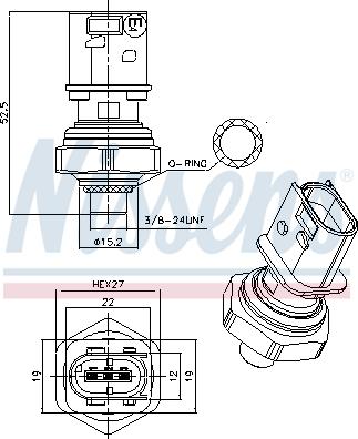 Nissens 301026 - Comutator presiune, aer conditionat parts5.com