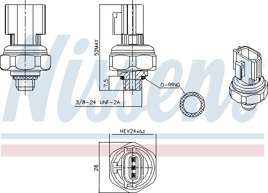 Nissens 301077 - Survelüliti, kliimaseade parts5.com