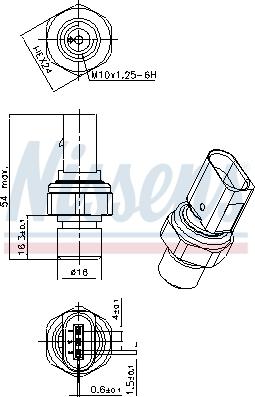 Nissens 301101 - Painekytkin, ilmastointilaite parts5.com