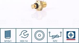 Nissens 207044 - Sensor, temperatura del refrigerante parts5.com