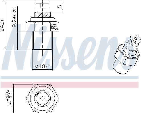 Nissens 207044 - Senzor,temperatura lichid de racire parts5.com