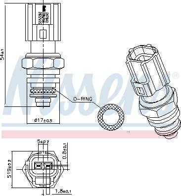 Nissens 207048 - Sensor, coolant temperature parts5.com