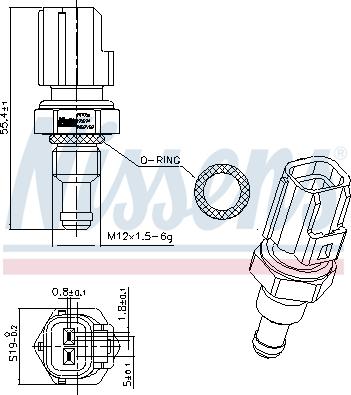 Nissens 207056 - Sensor, coolant temperature parts5.com