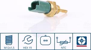 Nissens 207004 - Sensor, temperatura del refrigerante parts5.com