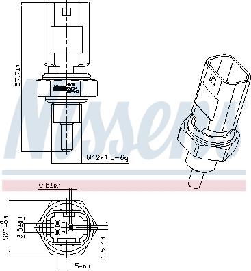 Nissens 207001 - Sonde de température, liquide de refroidissement parts5.com