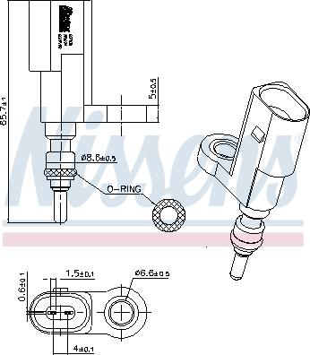 Nissens 207030 - Αισθητήρας, θερμοκρ. ψυκτικού υγρού parts5.com