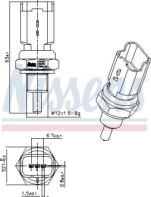 Nissens 207033 - Senzor, temperatura rashladne tečnosti parts5.com