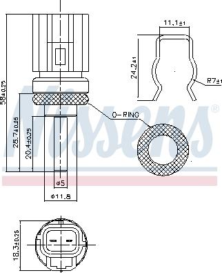 Nissens 207020 - Senzor,temperatura lichid de racire parts5.com