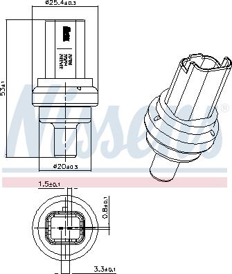 Nissens 207021 - Senzor,temperatura lichid de racire parts5.com