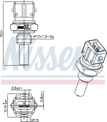 Nissens 207076 - Senzor,temperatura lichid de racire parts5.com