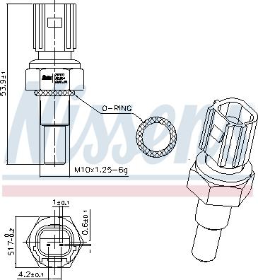 Nissens 207071 - Snímač teploty chladiacej kvapaliny parts5.com