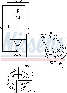 Nissens 207101 - Sensor, coolant temperature parts5.com