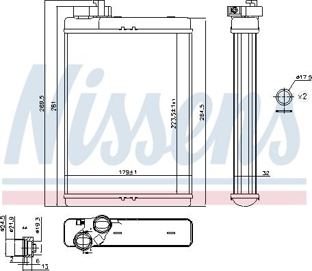 Nissens 70231 - Schimbator caldura, incalzire habitaclu parts5.com