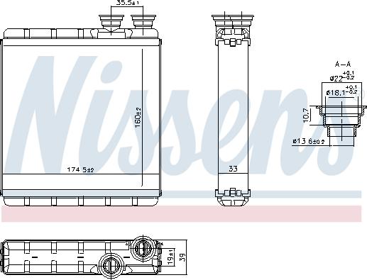 Nissens 707302 - Schimbator caldura, incalzire habitaclu parts5.com