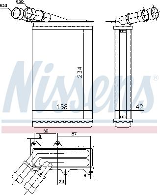 Nissens 71147 - Toplotni izmenevalnik, ogrevanje notranjega prostora parts5.com