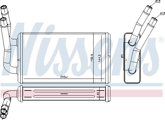 Nissens 71778 - Heat Exchanger, interior heating parts5.com