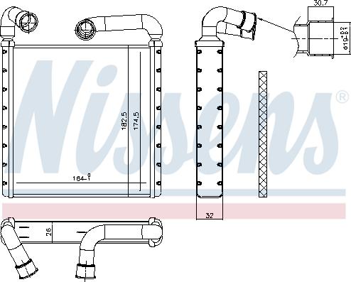 Nissens 73943 - Výmenník tepla vnútorného kúrenia parts5.com