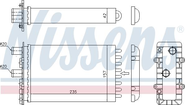 Nissens 73974 - Radiador de calefacción parts5.com