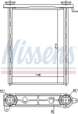 Nissens 73343 - Heat Exchanger, interior heating parts5.com