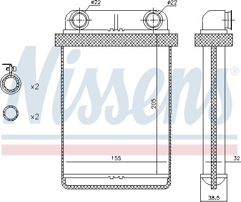 Nissens 72671 - Hőcserélő, belső tér fűtés parts5.com